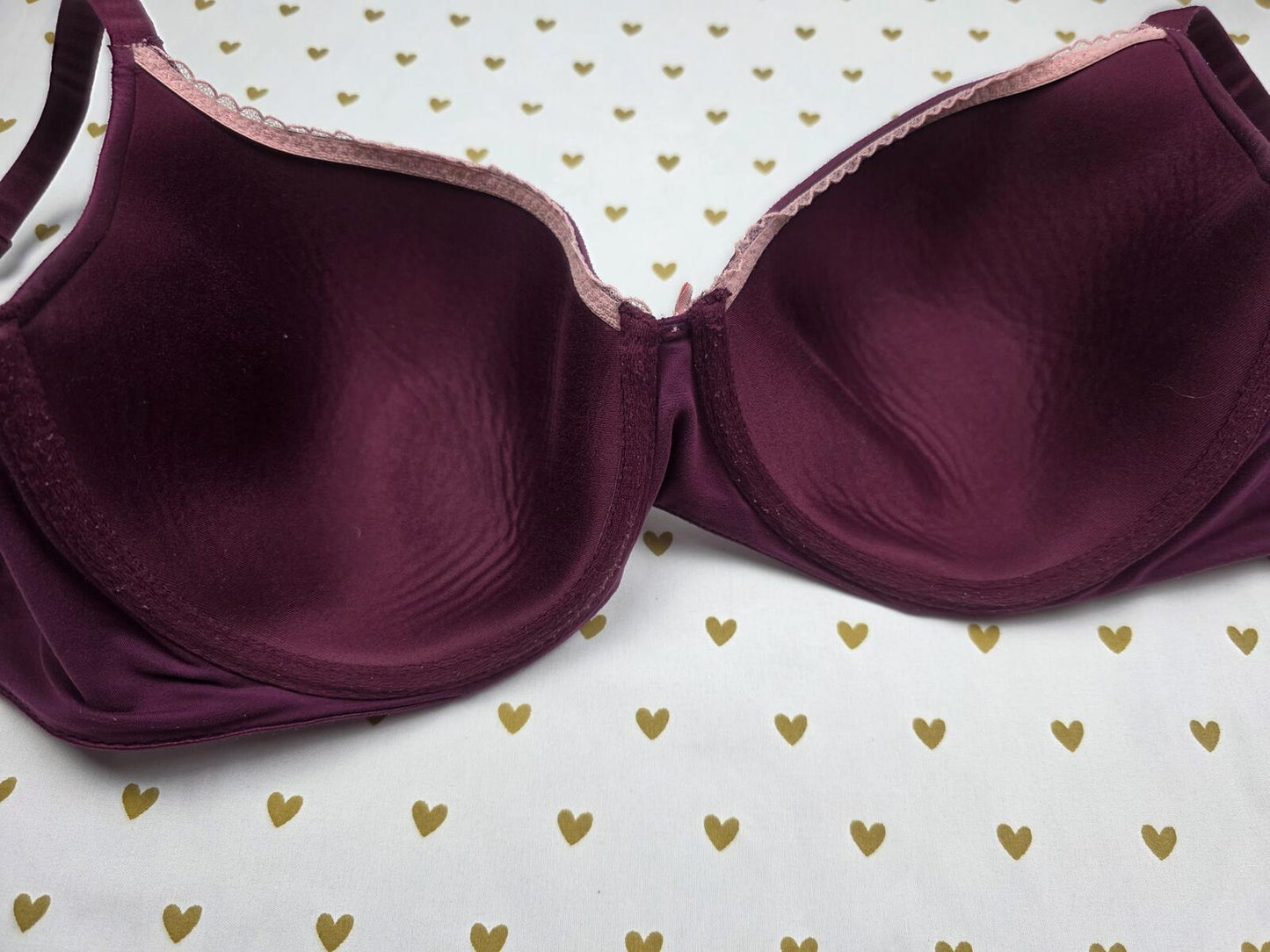 Victoria's Secret Body By Victoria Lined Demi Balconette Bra Maroon 36DDD