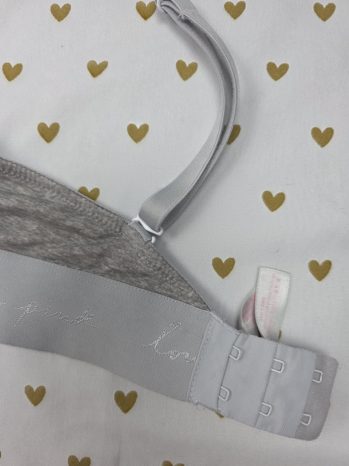 Victorias Secret PINK Wireless Grey 36D No Wire Push Up wear everywhere Bra