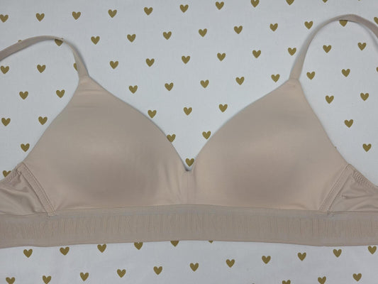 Victorias Secret PINK Beige Wireless No Wire Bra Wear everywhere 32D