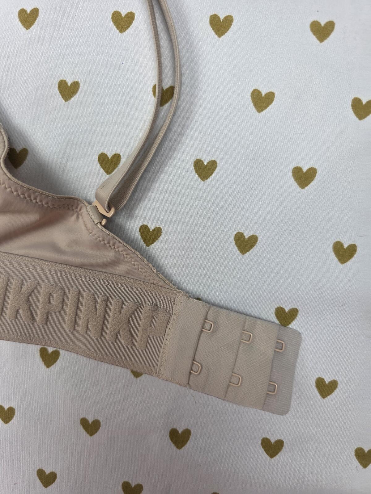 Victorias Secret PINK Beige Wireless No Wire Bra Wear everywhere 32D