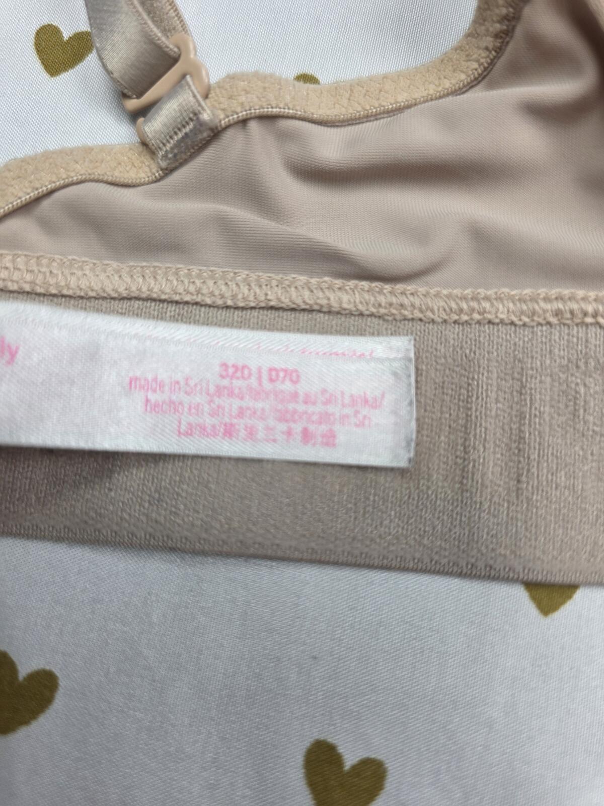 Victorias Secret PINK Beige Wireless No Wire Bra Wear everywhere 32D