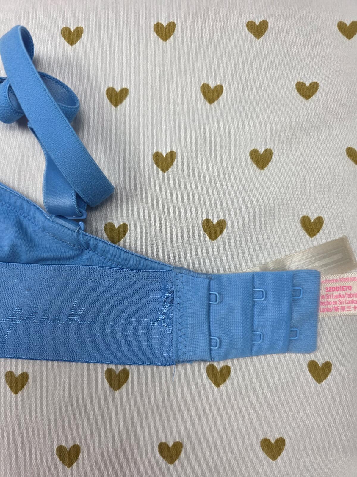 Victorias Secret PINK Blue 32DD wear Everywhere SUPER Push up Bra