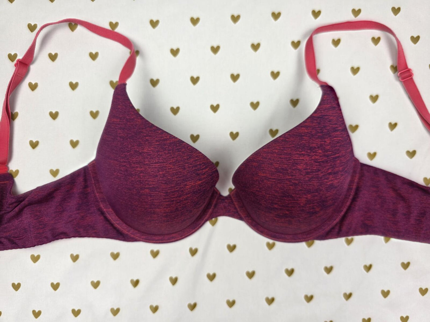 Victorias Secret Padded Perfect Coverage Bra Red 32C