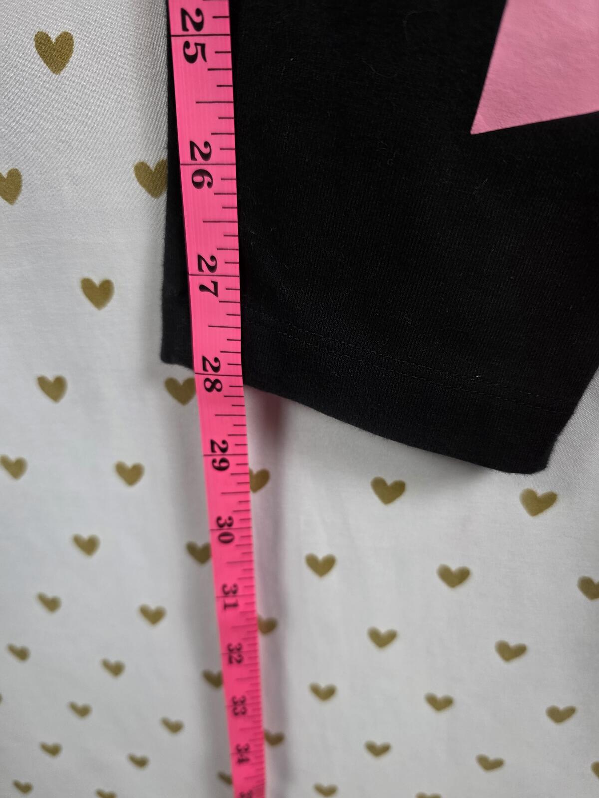 Victorias Secret PINK LOVE Logo FOLDOVER Yoga Pants Leggings LARGE