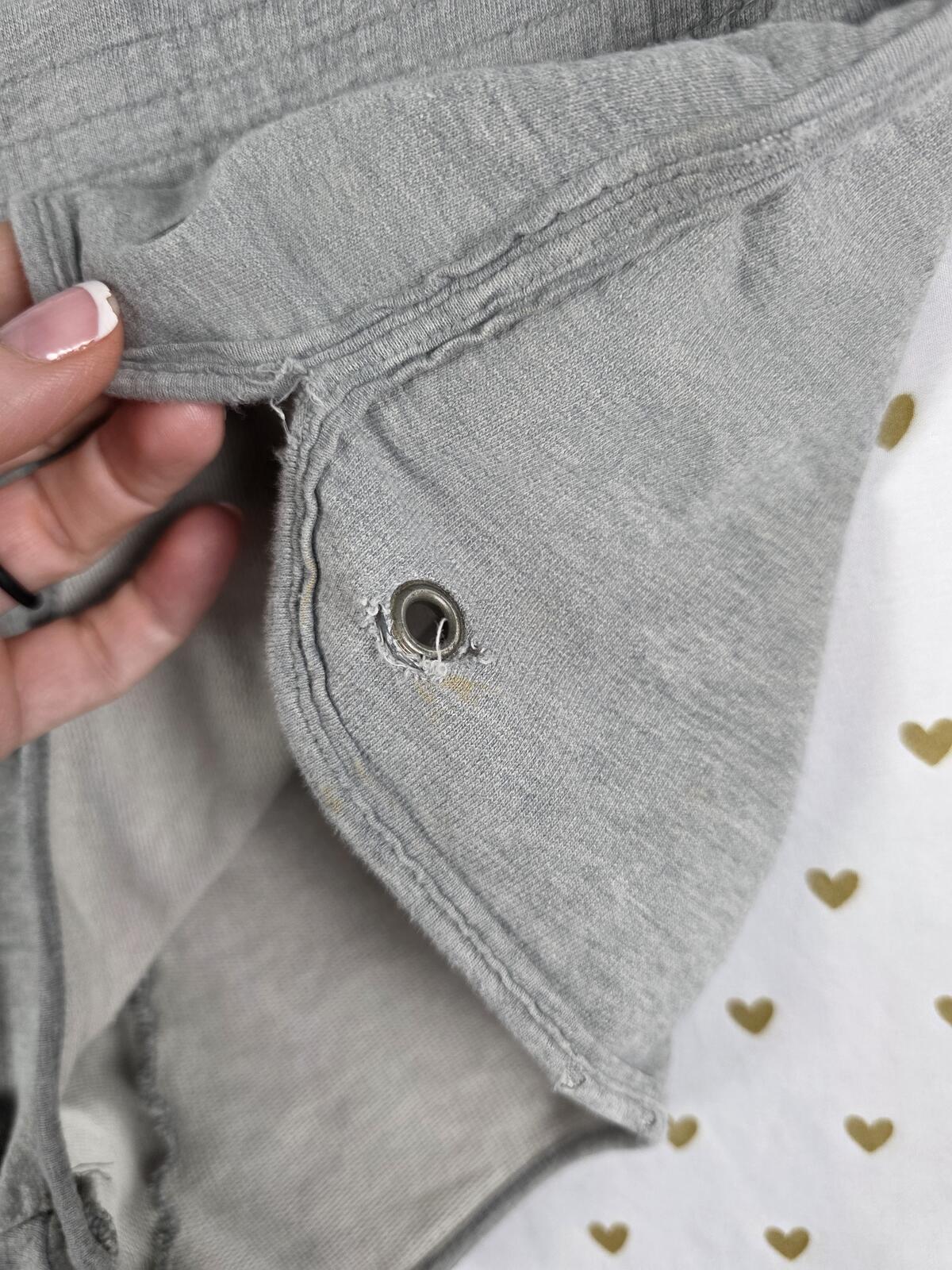 Victorias Secret PINK BOOTY SHORTS Grey Logo Grommet VINTAGE y2k '07 MEDIUM