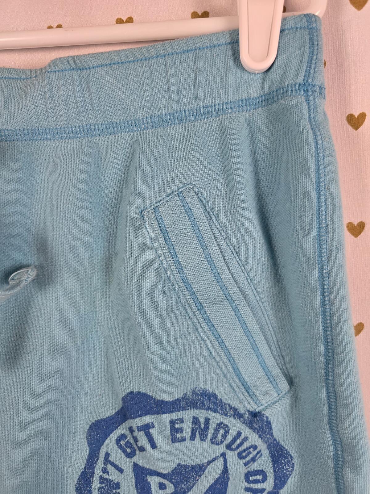 Victorias Secret PINK VIntage Y2k Blue Sweat shorts CAN'T GET ENOUGH Small