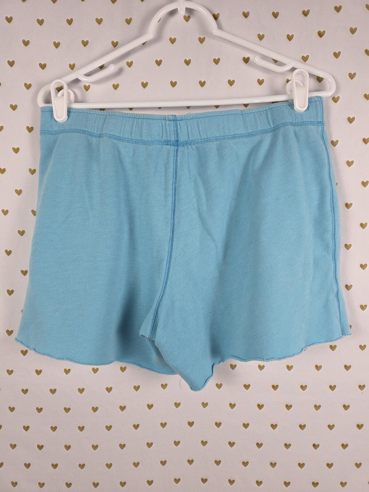Victorias Secret PINK VIntage Y2k Blue Sweat shorts CAN'T GET ENOUGH Small