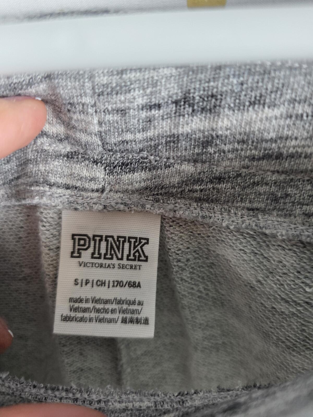 Victorias Secret Pink BLING SET 2pc GOLD Sweats Hoodie Grey Sequined  Joggers