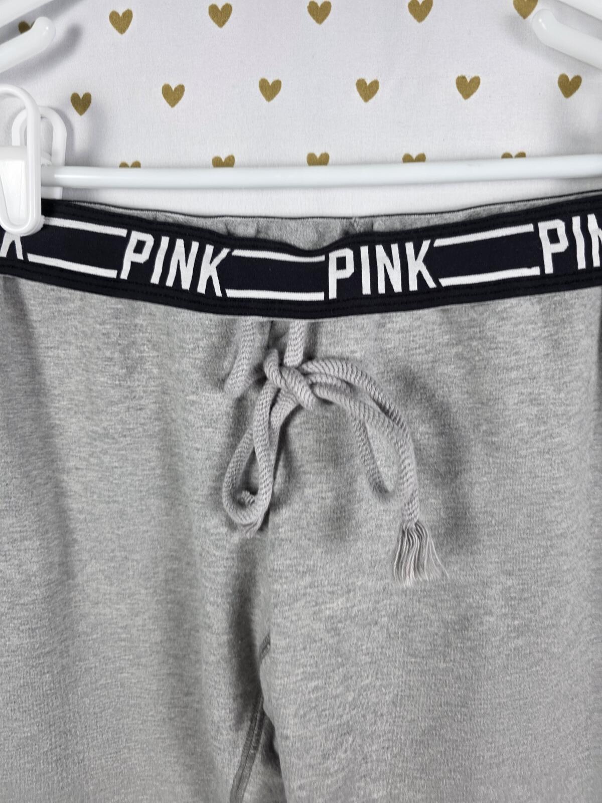 Victorias Secret PINK Logo Tapered Sweats Joggers Sweatpants Small