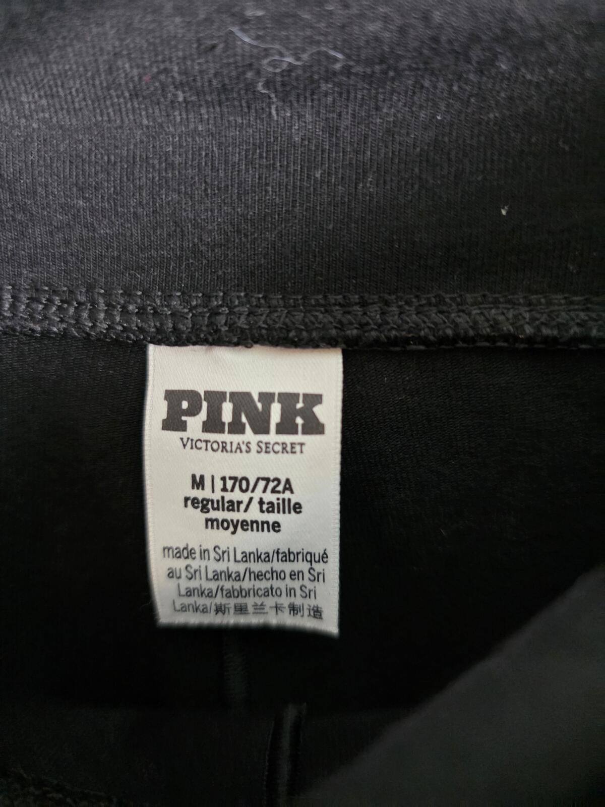 Victorias Secret PINK BLING Rhinestone LOVE Flared Yoga Pants Leggings Medium