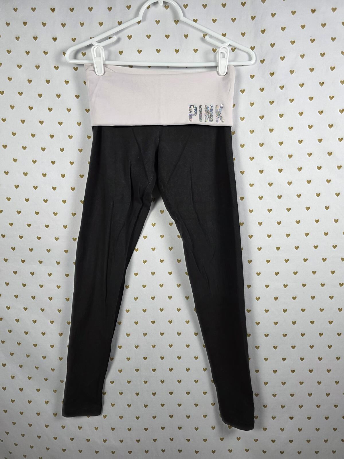 Victorias Secret PINK BLING Foldover Y2k Vintage Yoga Pants Skinny xs