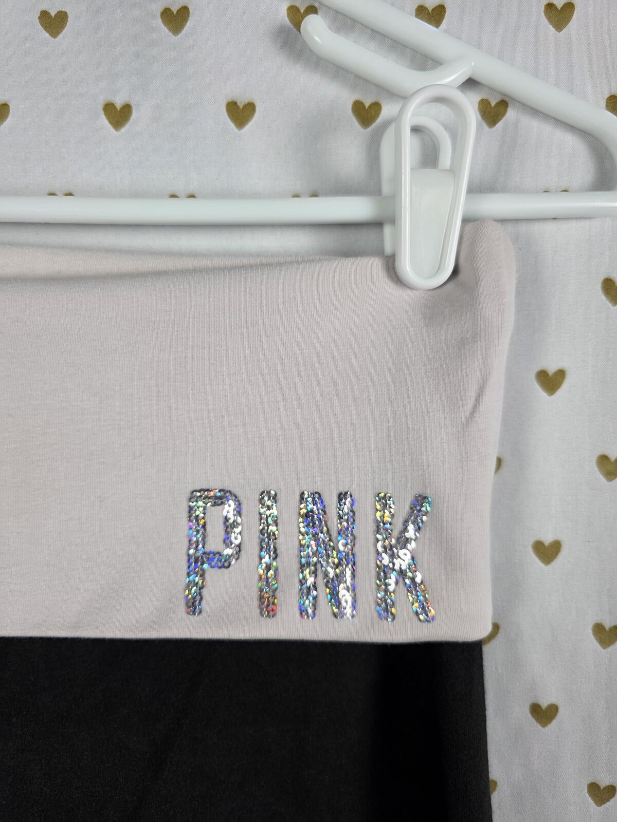Victorias Secret PINK BLING Foldover Y2k Vintage Yoga Pants Skinny xs