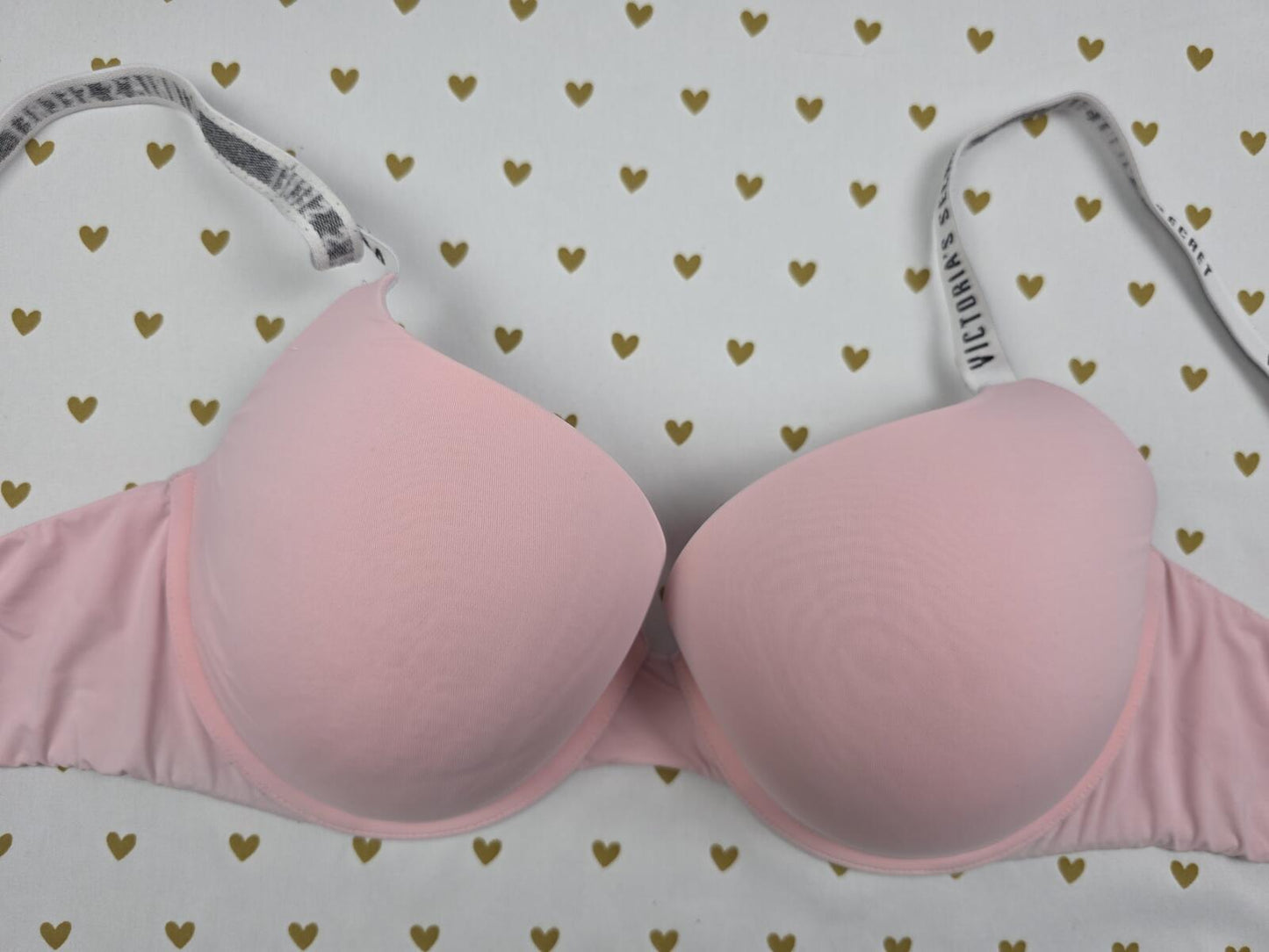 Victorias Secret logo Strap T Shirt Push Up Bra Full Coverage 38D