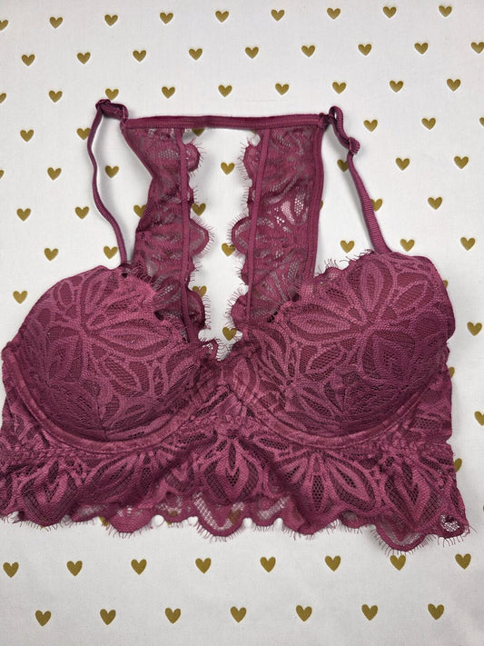 Victorias Secret Pink Racerback Bralette Lace XS