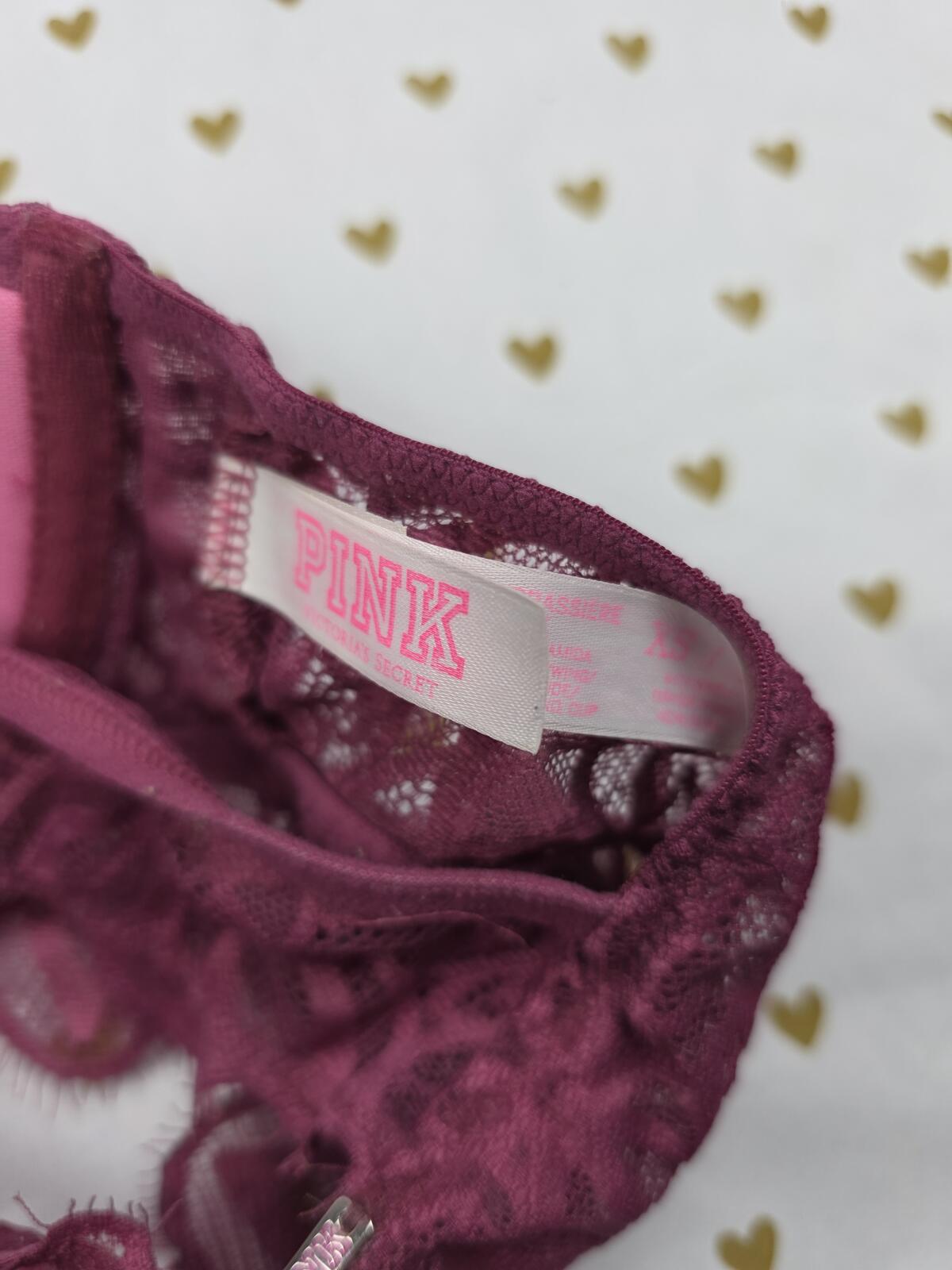 Victorias Secret Pink Racerback Bralette Lace XS