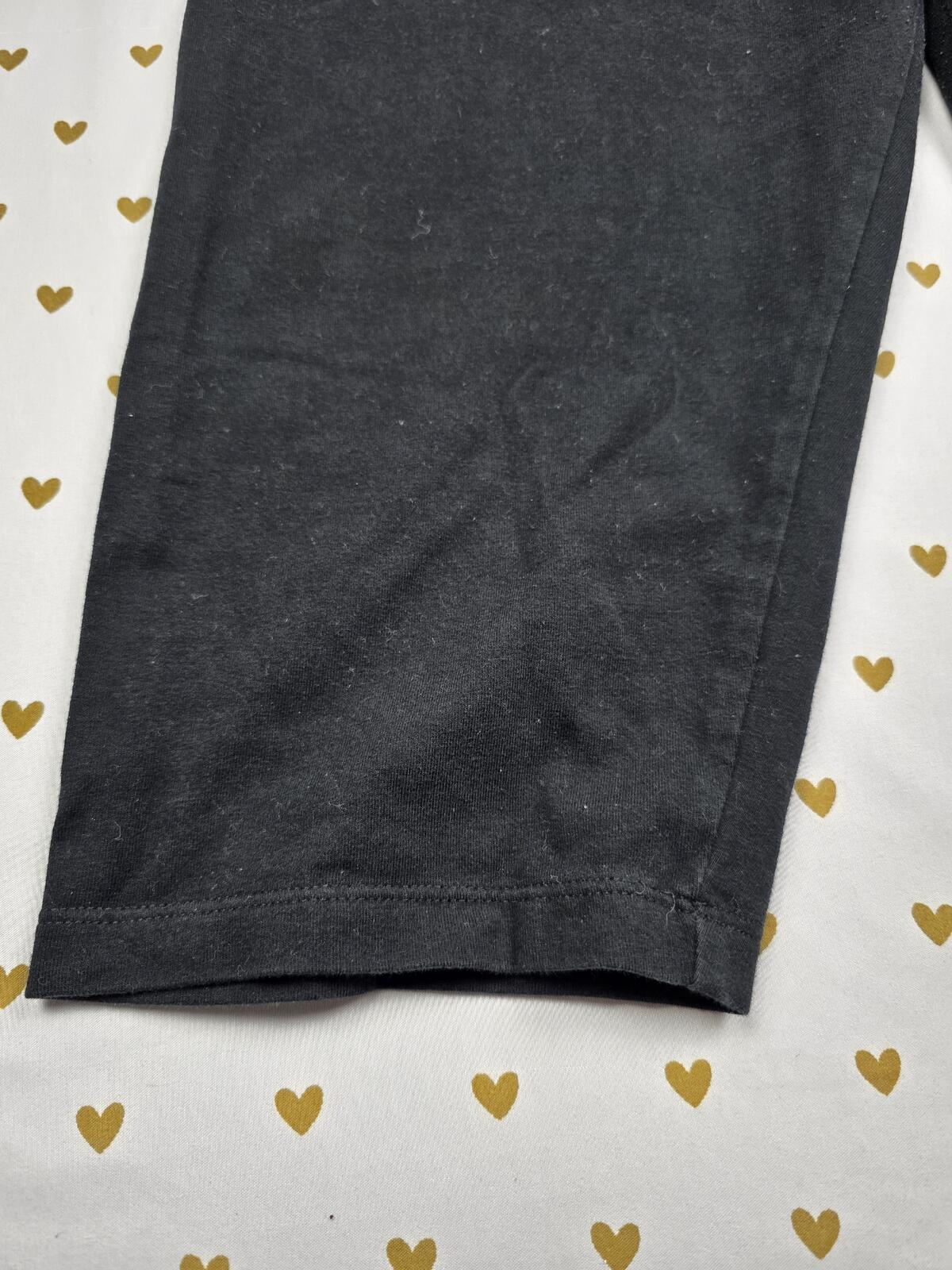 Victorias Secret Vintage FOLDOVER Yoga Pants Capri Y2K Black Large