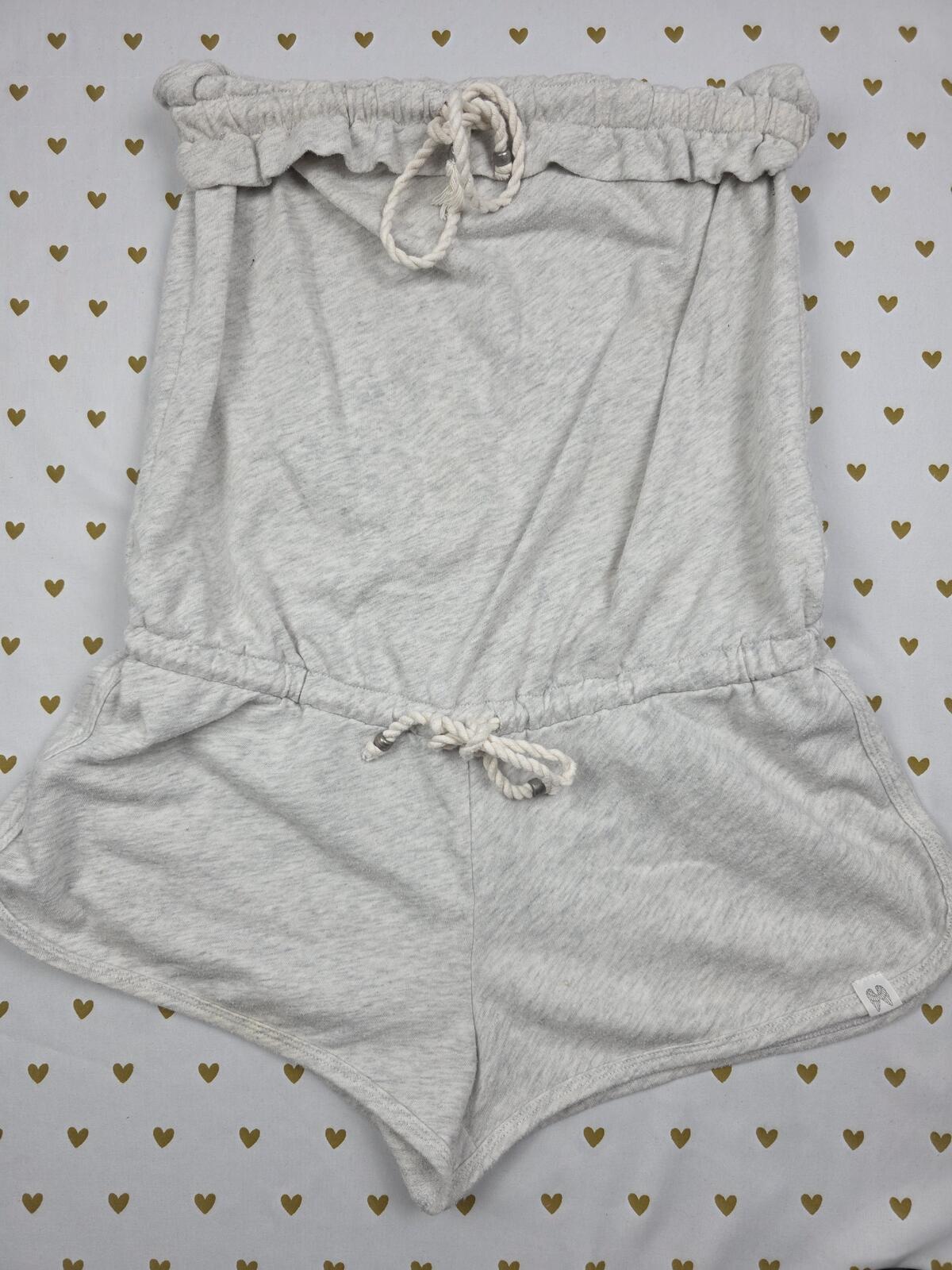 Victorias Secret SUPERMODEL ESSENTIALS Strapless Soft Romper Shorts XS Grey