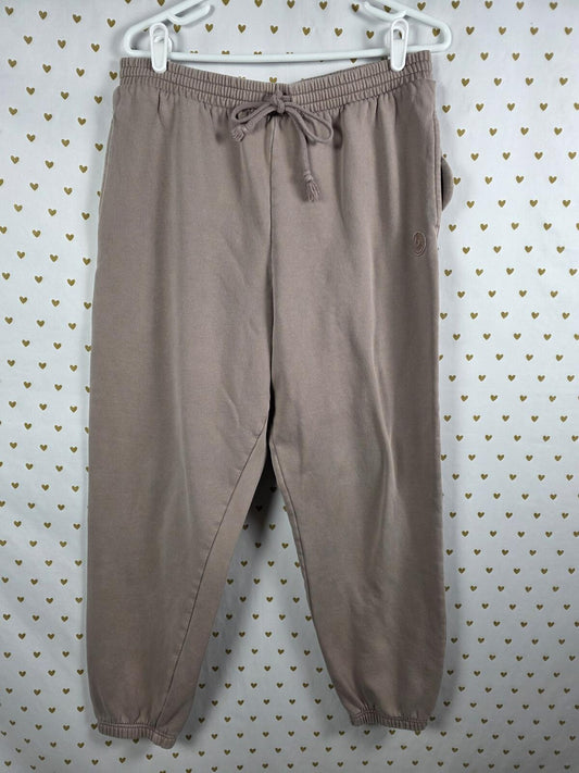 Victorias Secret PINK Taupe Tapered Sweatpants Sweats Joggers LARGE