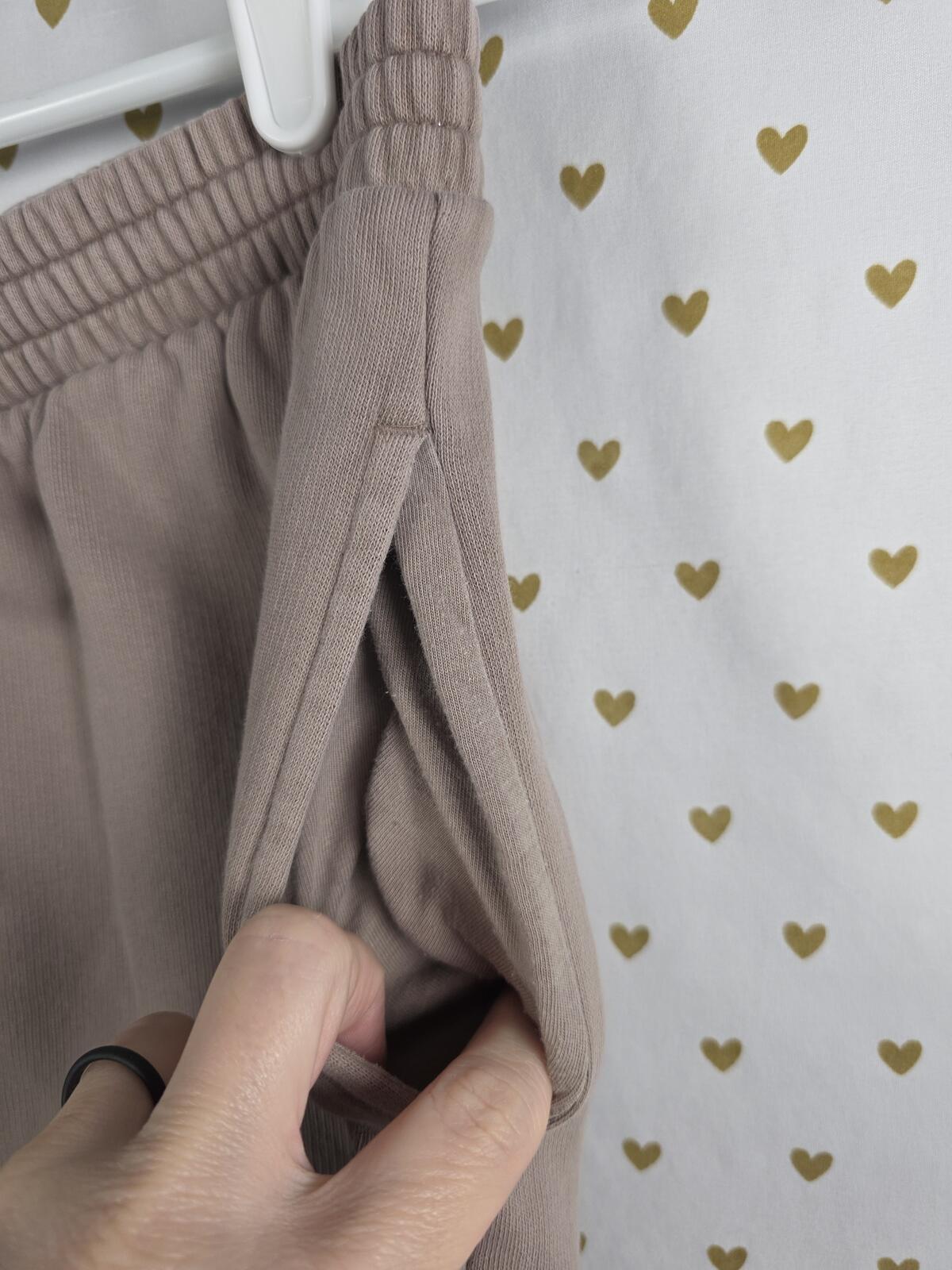 Victorias Secret PINK Taupe Tapered Sweatpants Sweats Joggers LARGE