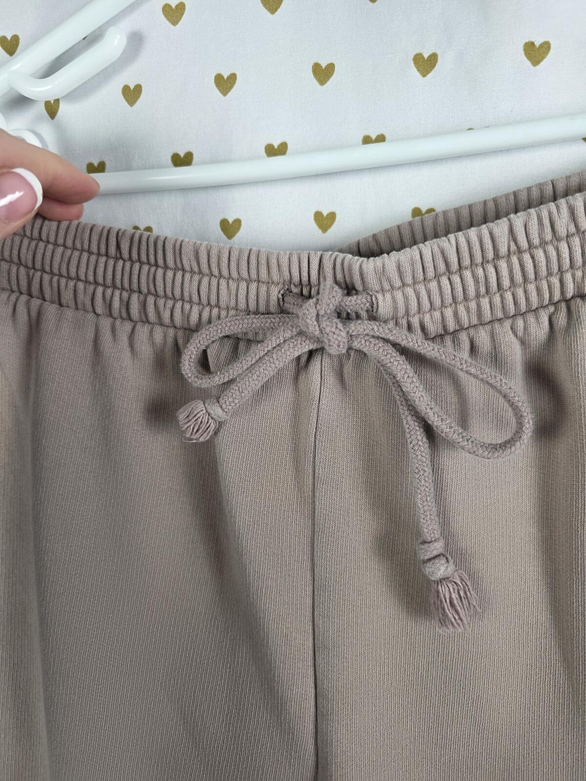 Victorias Secret PINK Taupe Tapered Sweatpants Sweats Joggers LARGE