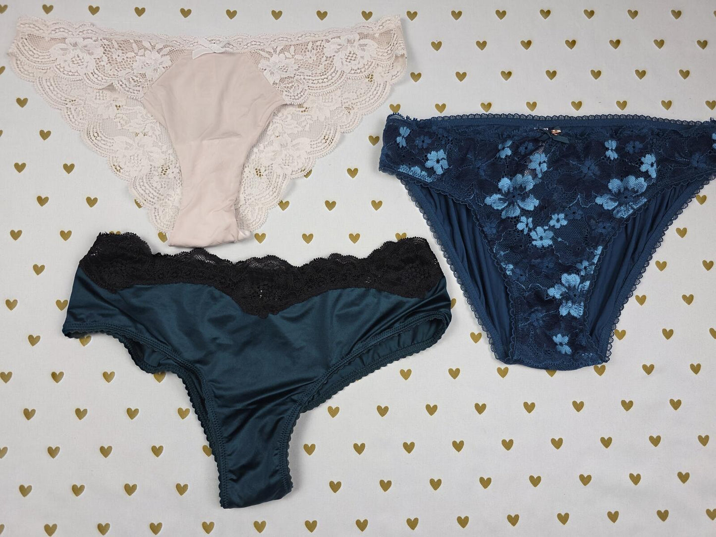 Victorias Secret LOT of 3 Small Satin Cheeky & Bikini Silky Panties Underwear