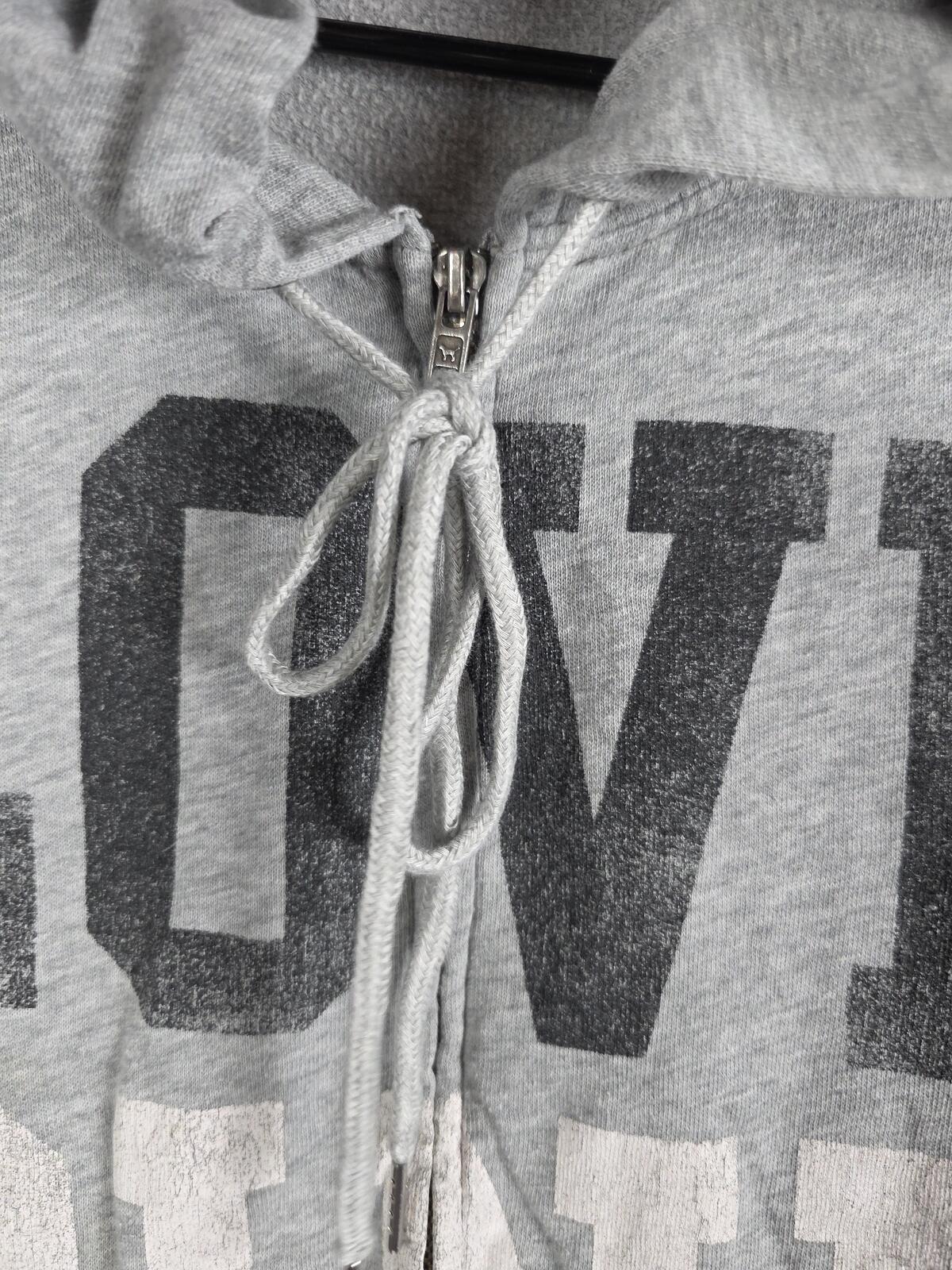 Victorias Secret Pink VINTAGE y2k Grey Logo Full zip Hoodie Jacket MEDIUM