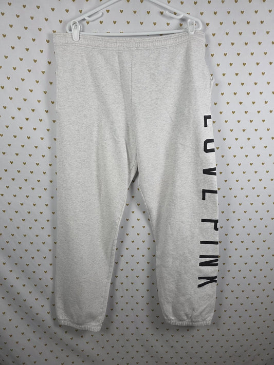 Victorias Secret PINK LOVE Loose Fit Joggers Sweatpants Sweats grey Pockets L