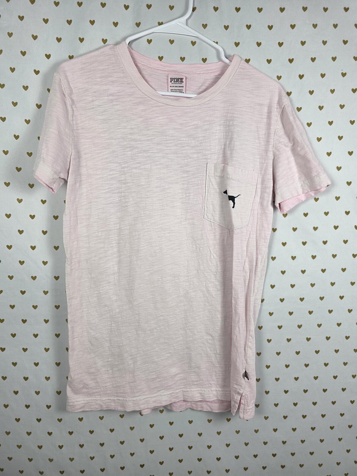 Victorias Secret PINK Comfy Pocket DOG LOGO Tee shirt XS