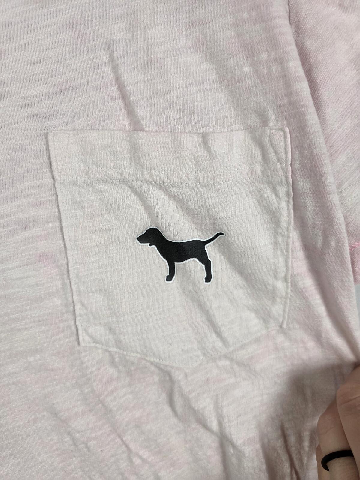 Victorias Secret PINK Comfy Pocket DOG LOGO Tee shirt XS
