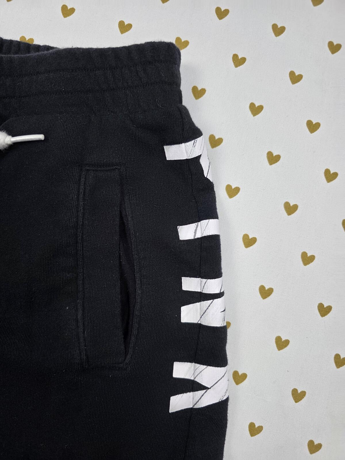 Victorias Secret PINK Logo Sweat Shorts Pockets Black SMALL