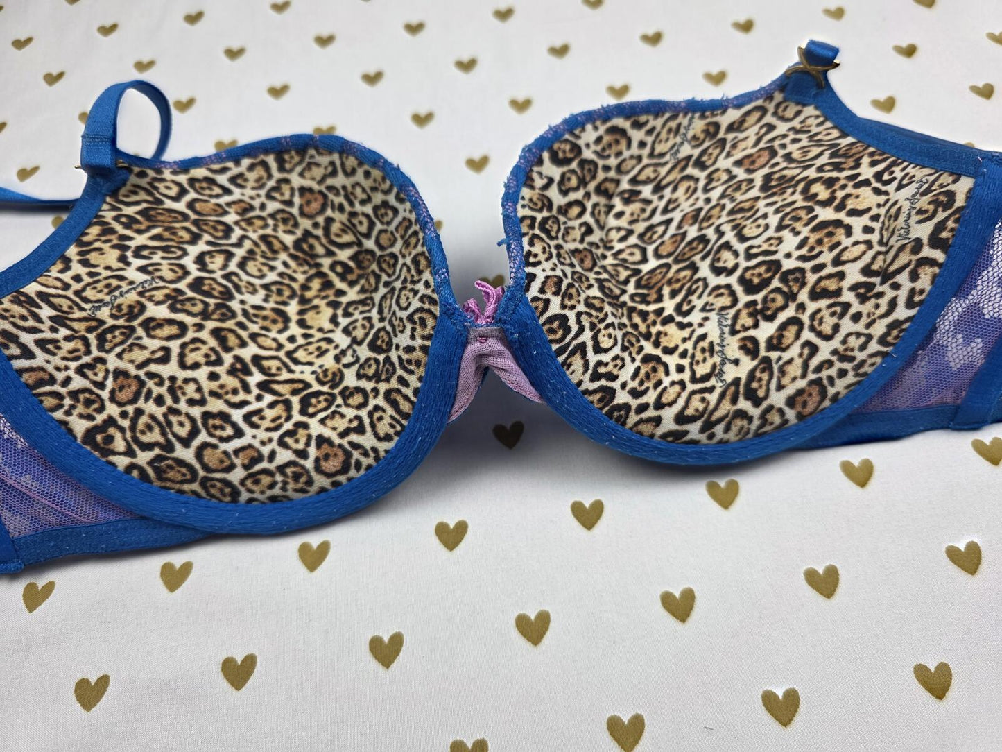 Victorias Secret LEOPARD CHEETAH Very Sexy Padded Demi Balconette BRa 36B