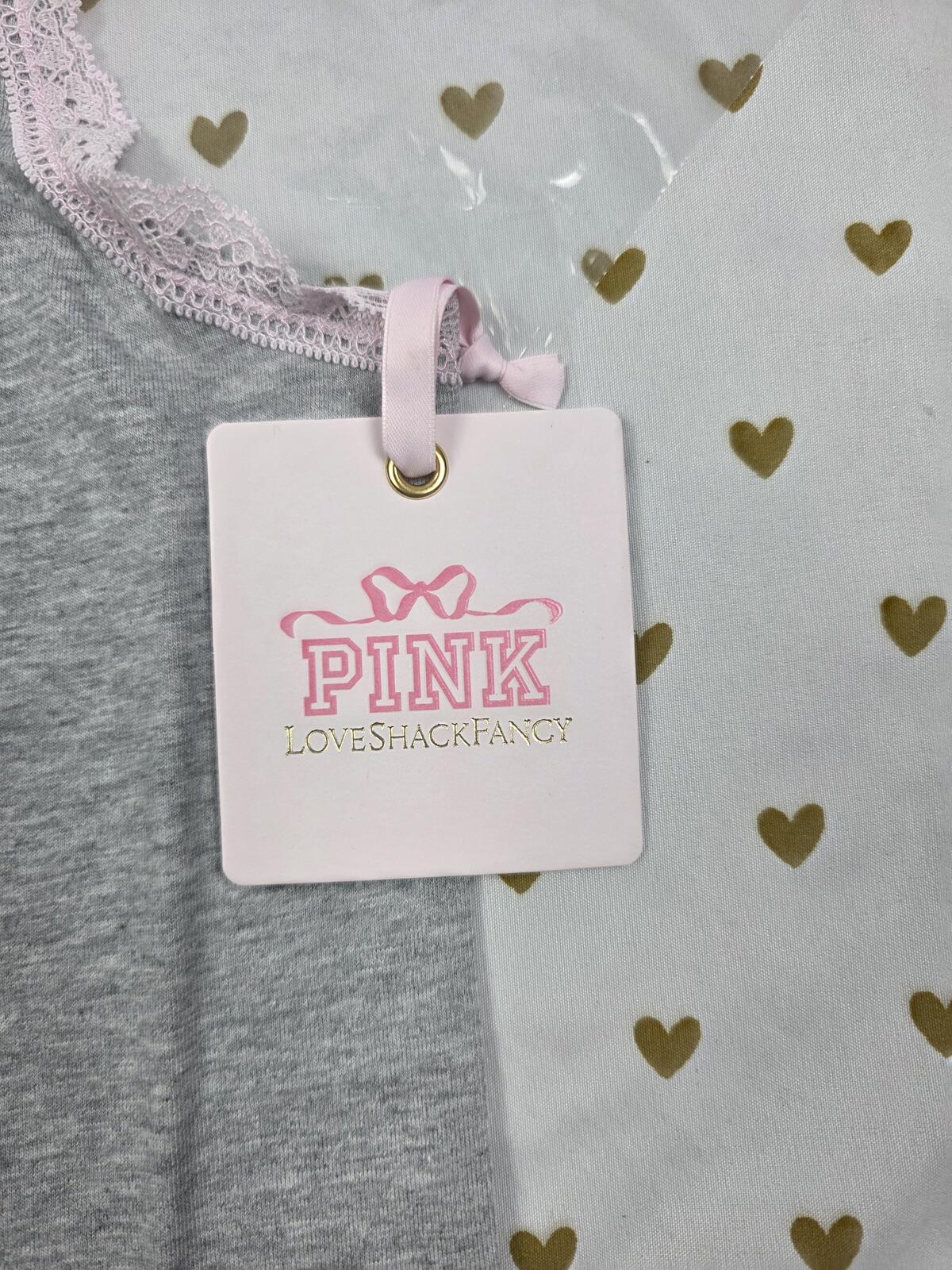 Victorias Secret PINK LOVESHACKFANCY Cotton Cami Tank top Ruffle BOW NEW Medium
