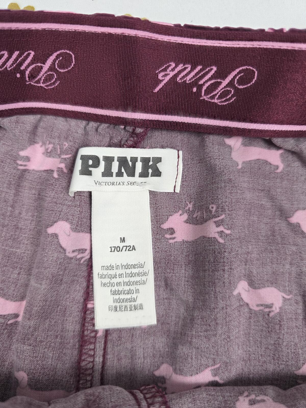 Victorias Secret PINK Silky DOG  Sleep Shorts Boxers Pajama Bottoms MEDIUM