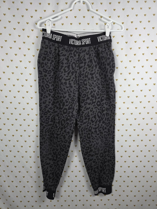 Victorias Secret SPORT Leopard Cheetah Joggers Sweatpants XS Pockets