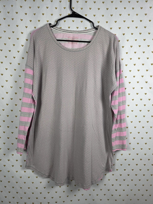 Victorias Secret Striped Super Soft Nightgown Sleep Dress Nightie LARGE