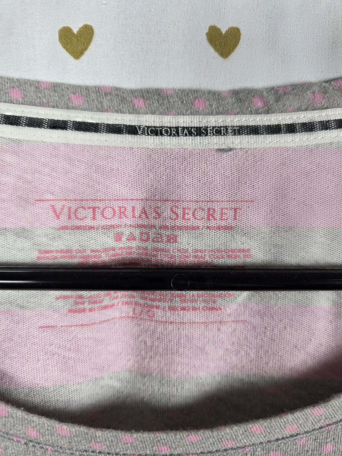 Victorias Secret Striped Super Soft Nightgown Sleep Dress Nightie LARGE