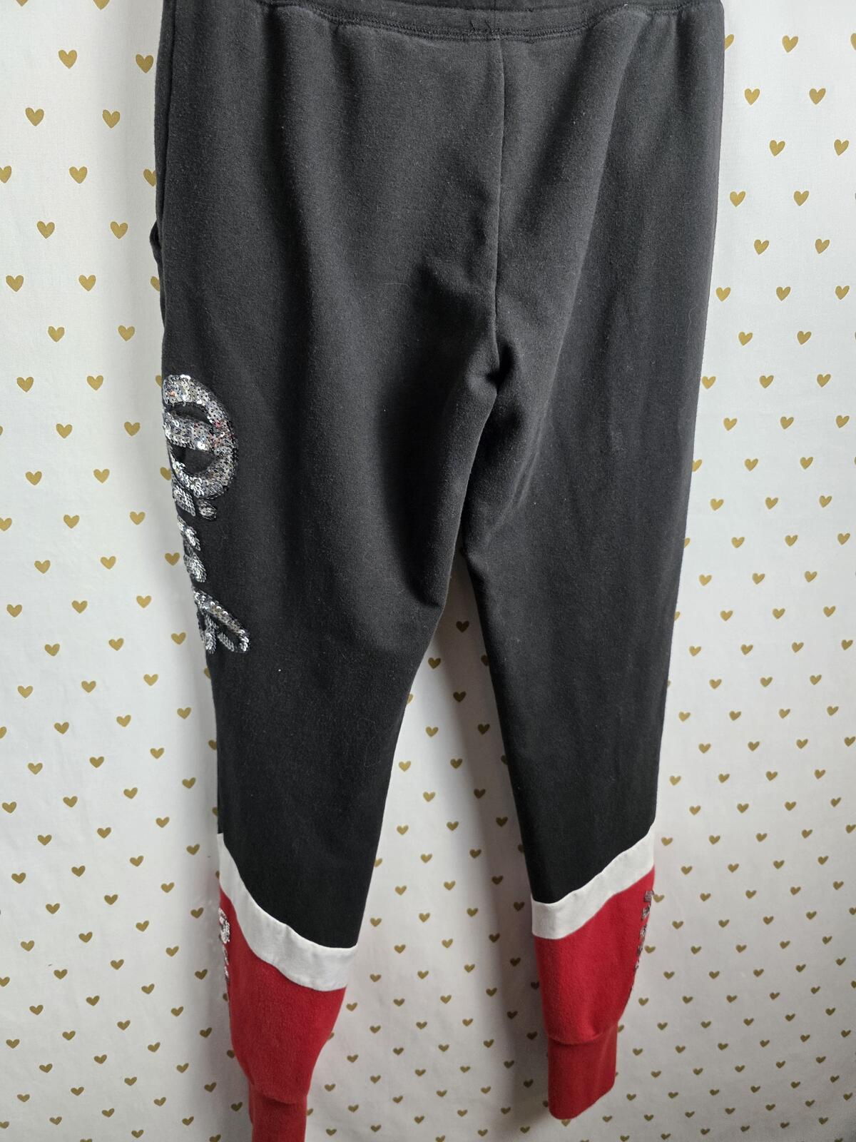 Victorias Secret Pink BLING Sequined SET 2pc Hoodie Full ZIp Jacket Joggers XS