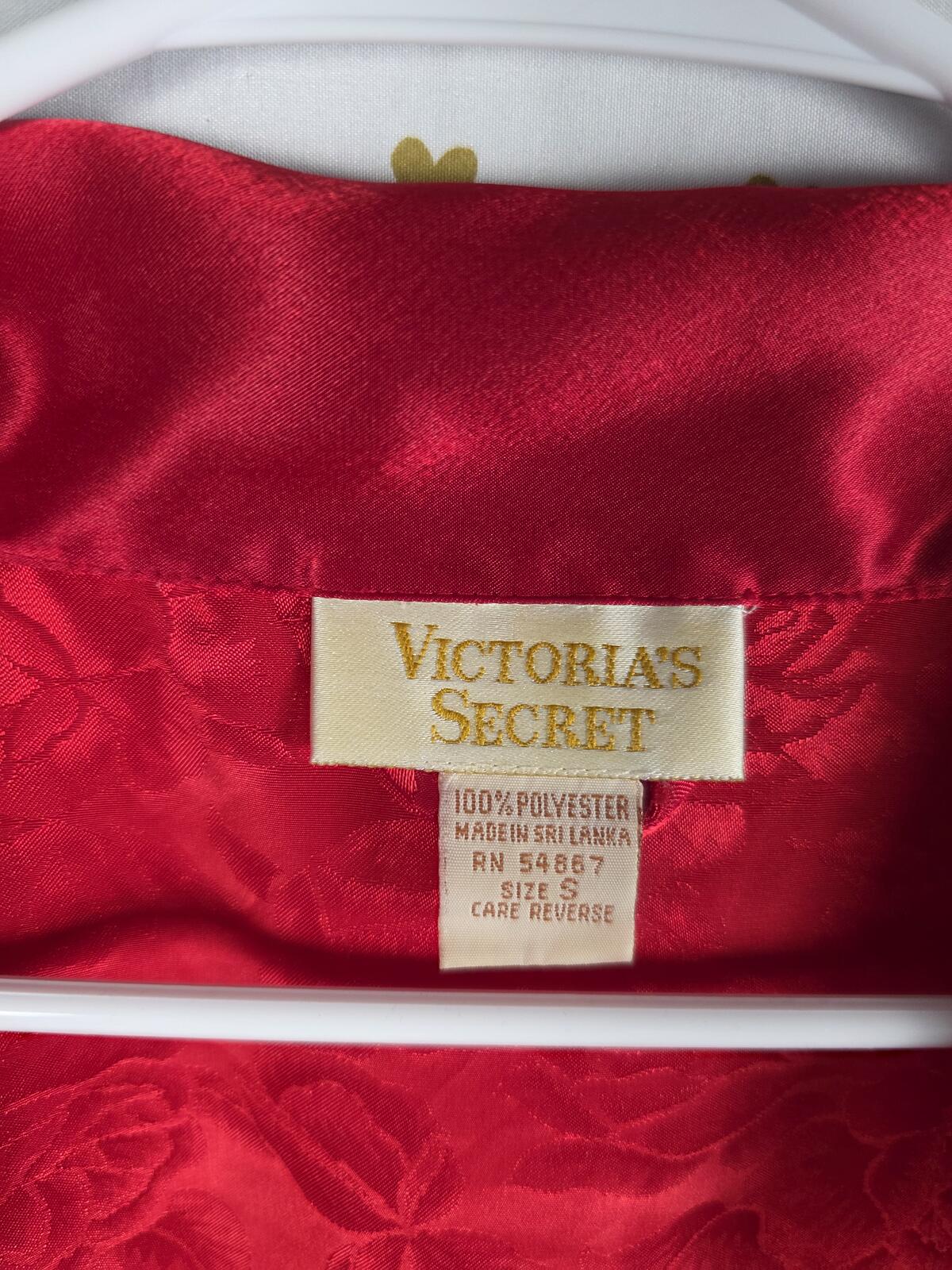 Victorias Secret VINTAGE Rose Gold Label Satin Silky Robe SMALL