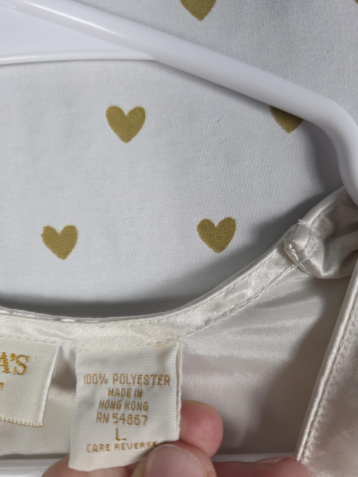 Victorias Secret VINTAGE GOLD LABEL Button Down Nightgown Sleep Dress LARGE