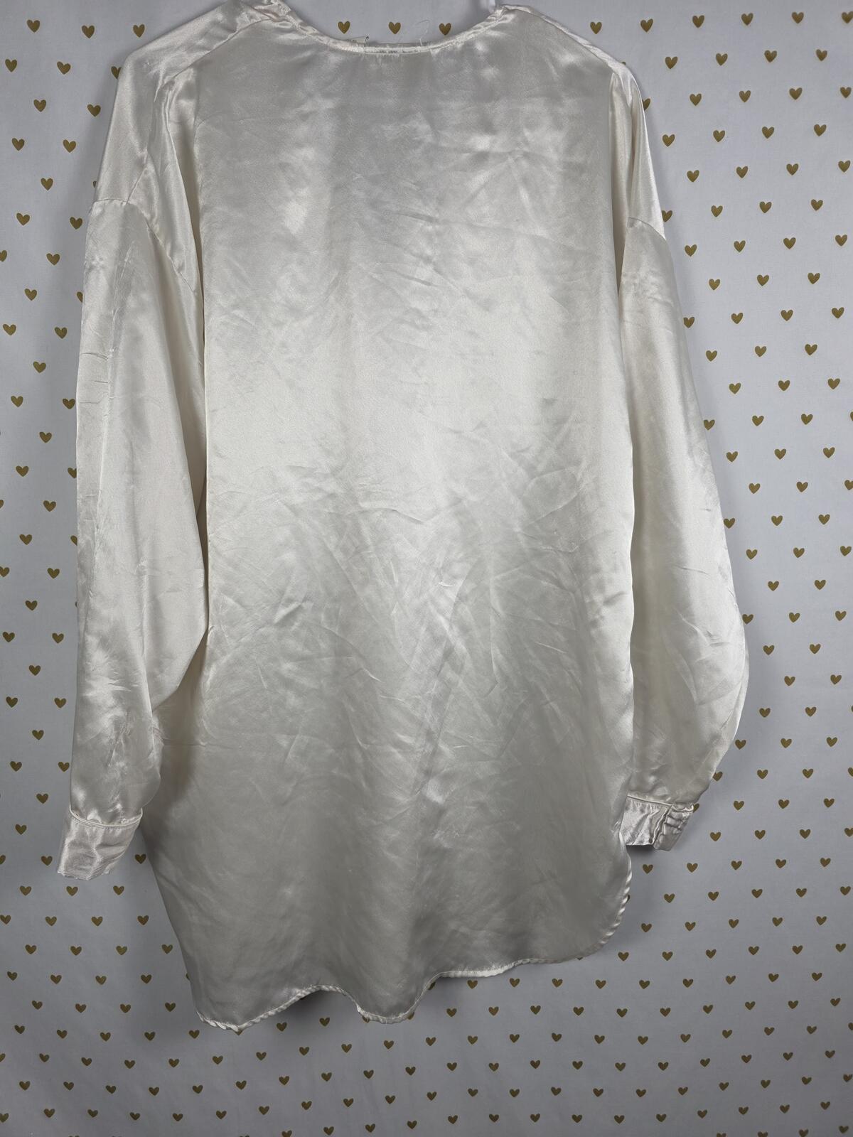 Victorias Secret VINTAGE GOLD LABEL Button Down Nightgown Sleep Dress LARGE