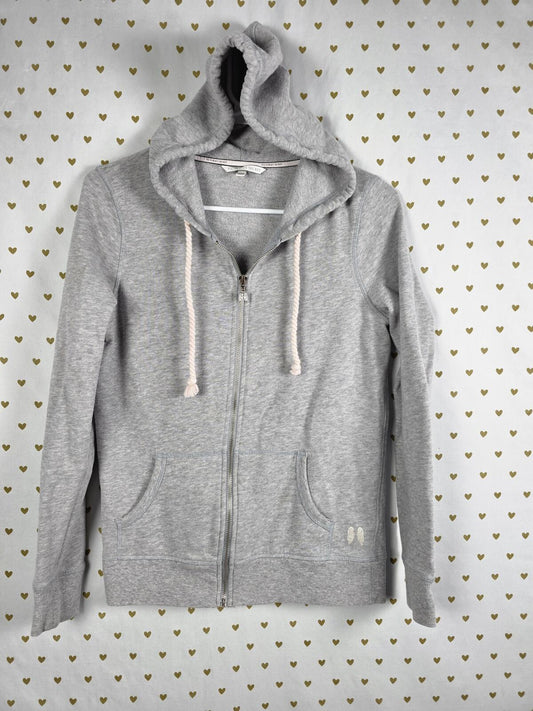 Victorias Secret WINGS Logo Hooded Jacket Full Zip Grey XS