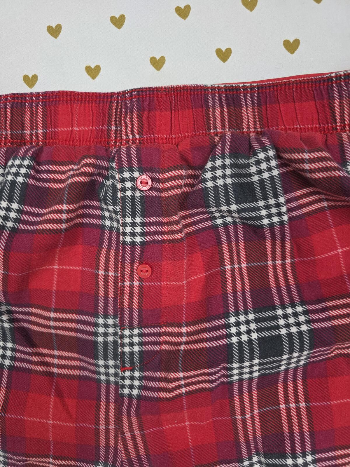 Victorias Secret PINK PLAID LOGO BUTT Sleep Shorts Boxers Pajama Bottoms LARGE