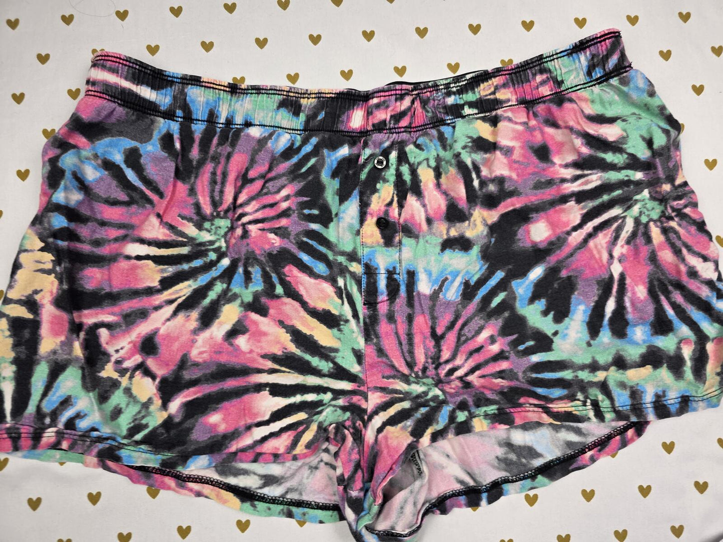 Victorias Secret PINK TYE DYE Sleep Shorts Boxers Pajama Bottoms LARGE