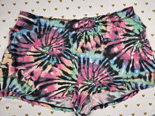 Victorias Secret PINK TYE DYE Sleep Shorts Boxers Pajama Bottoms LARGE