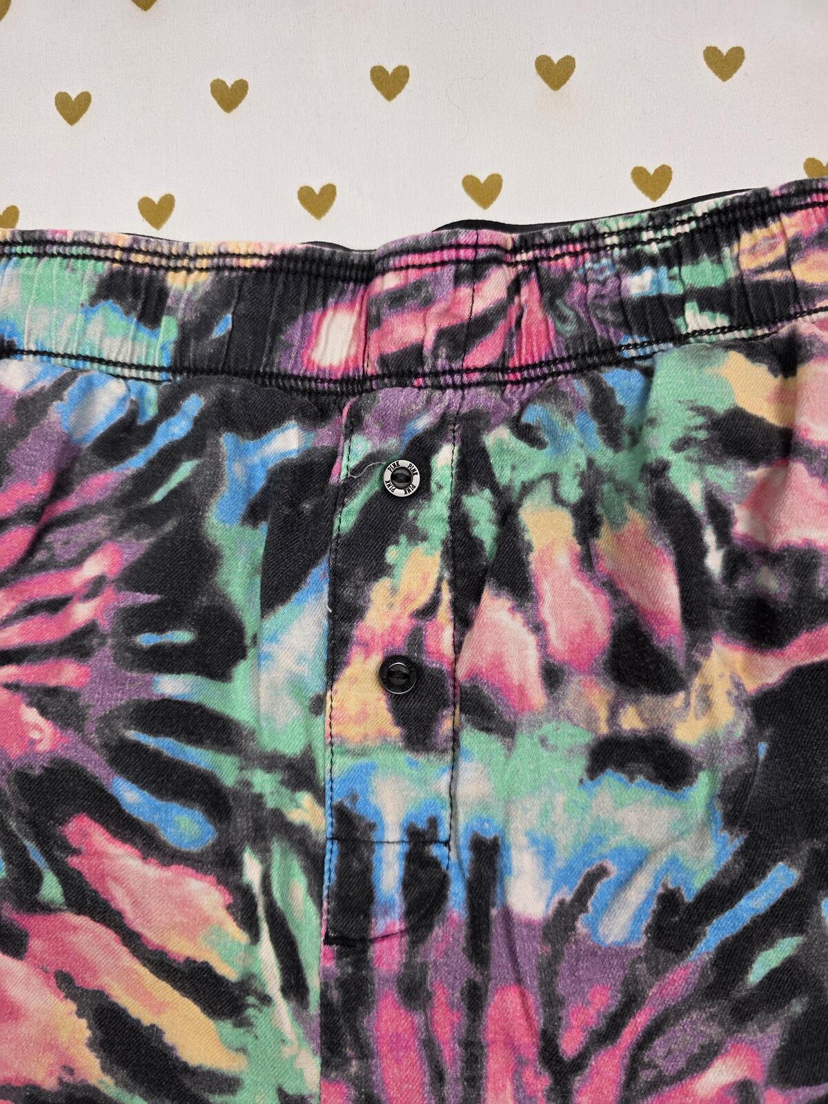 Victorias Secret PINK TYE DYE Sleep Shorts Boxers Pajama Bottoms LARGE