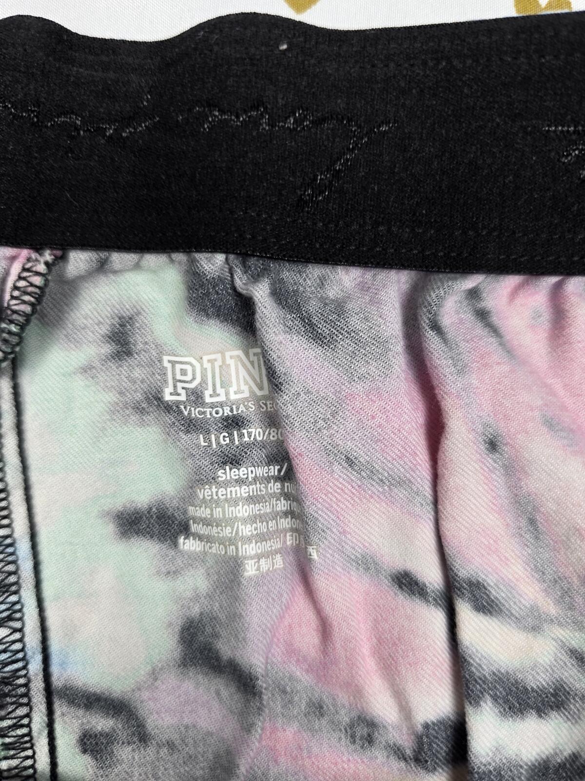 Victorias Secret PINK TYE DYE Sleep Shorts Boxers Pajama Bottoms LARGE