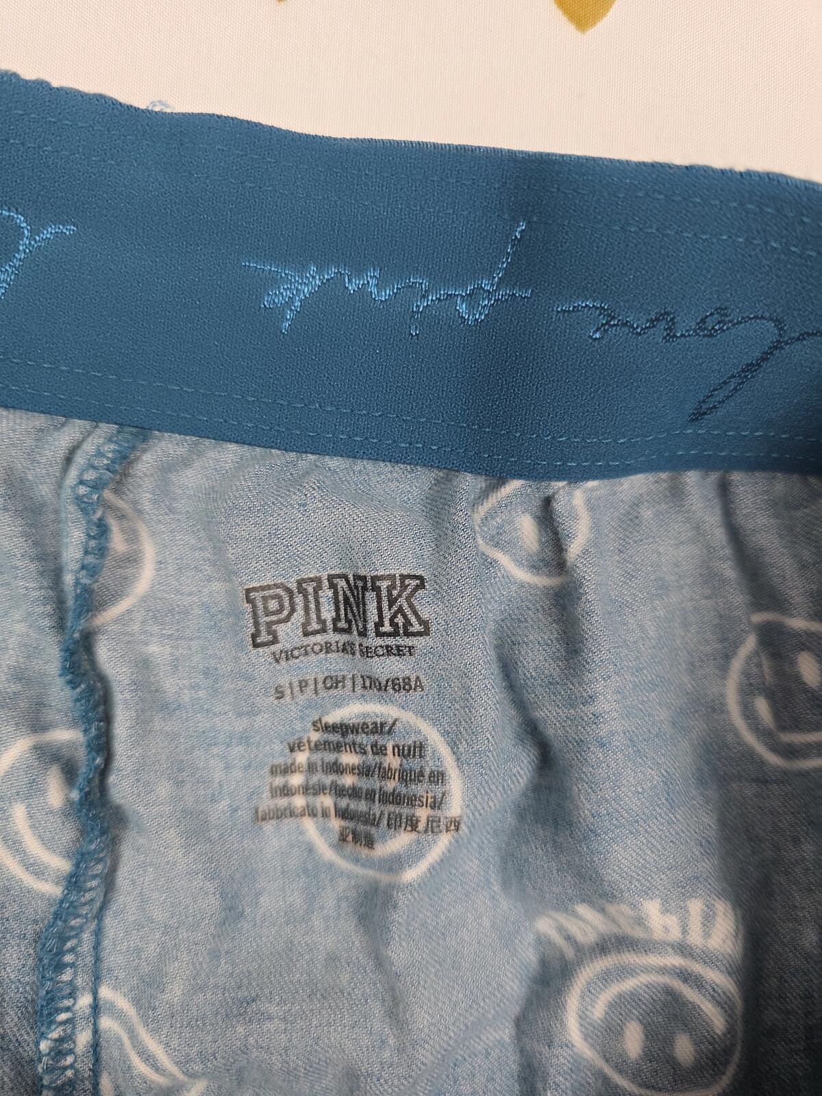 Victorias Secret PINK SMILEY FACE Sleep Shorts Boxers Pajama Bottoms SMALL