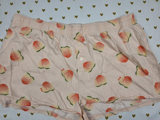 Victorias Secret PINK PEACHES Sleep Shorts Boxers Pajama Bottoms MEDIUM