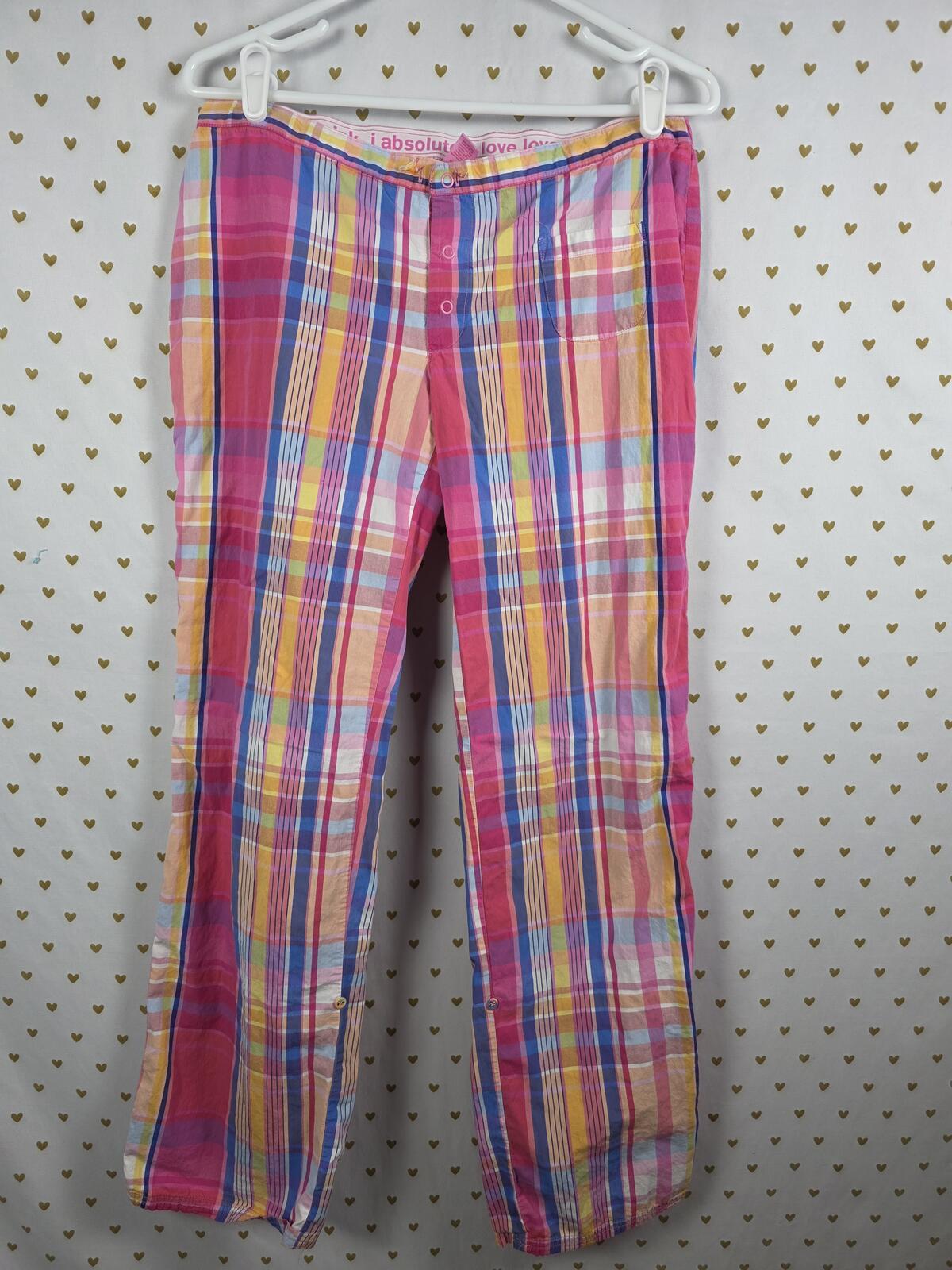 Victorias Secret Vintage COTTON Plaid Sleep Pants Pajama Bottoms SMALL