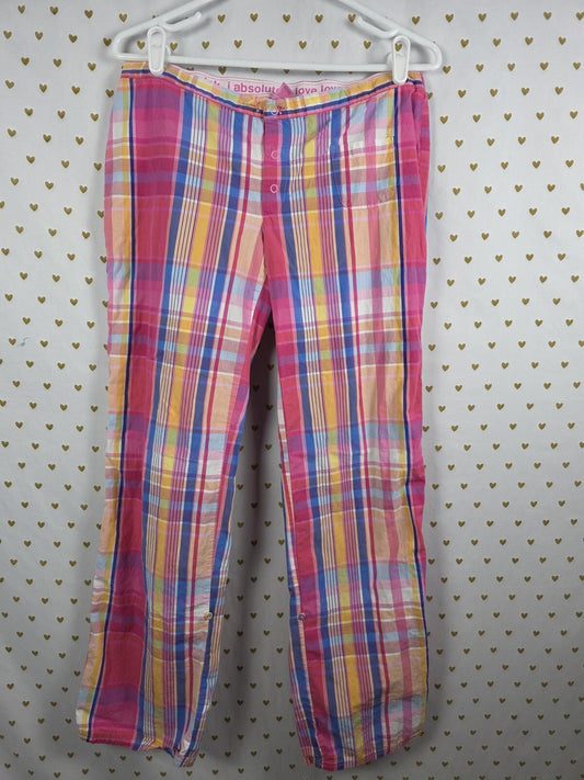 Victorias Secret Vintage COTTON Plaid Sleep Pants Pajama Bottoms SMALL